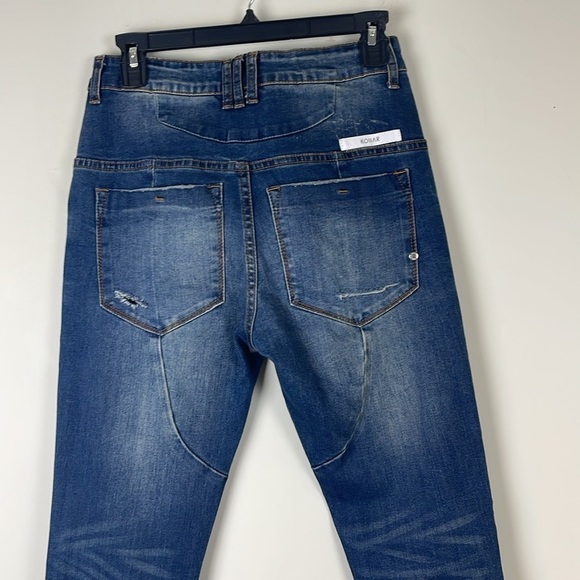 Kollar Clothing blown out knee denim medium blue size 28 - Picture 5 of 10